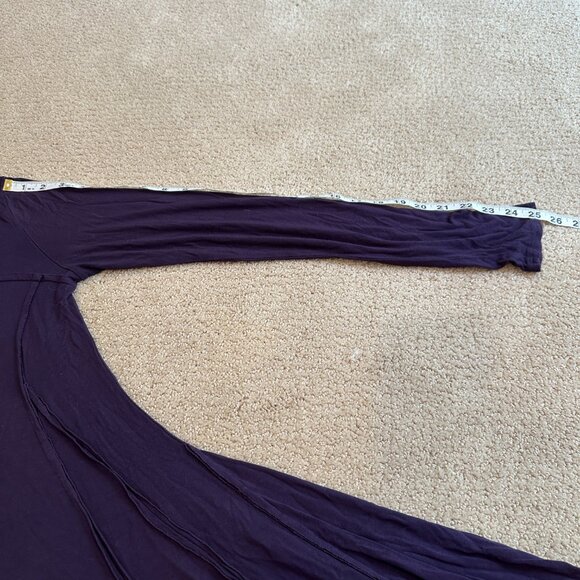 Vivienne Tam Dress Plum Purple Knit Fit & Flare Witchy Boho Reverse Seam MEDIUM - Picture 8 of 12